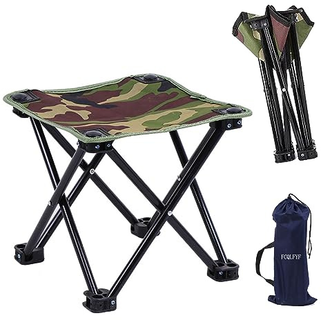 FCQLFYF Taburete de Camping Taburete, Taburete Plegable para Exterior, Sillas Plegables Pesca, MiniPlegable Portátil Silla para Playas, Excursiones, Caza, Golf, Senderismo, Pesca y Camping