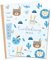 MeinBaby123® 10 Einladungskarten Kindergeburtstag Mädchen und Jungs | süße Geburtstagseinladungen für Kinder | Boho Einladungskarten | inkl. 10 Briefumschläge | Premium Qualität (Boho Blau)
