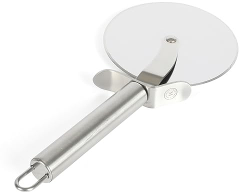 Martha Stewart Richburn 4-Inch Professional Stainless Steel Pizza Cutter – Sharp and Durable Kitchen Tool for Easy Slicing