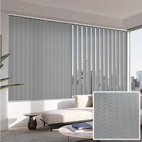 X1NGFU Lamellenvorhang Vertikaljalousie nach Maß,Verdunkelungslamellen Schiebegardine Lamellenvorhang,Sonnenschutz Blendschutz,für Zuhause,Inklusive Zubehör,grau,Breite×Höhe (80cm x 100cm)