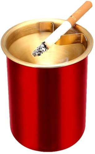Posacenere in acciaio inox senza fumo inodore antivento con coperchio per sigarette, posacenere portatile per casa ufficio tavolo esterno patio all'aperto balcone