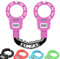 E Scooter Schloss Zahlenschloss, 8mm Handschellenschloss Ohne Schlüsse, Fahrradschloss Hohe Sicherheit, Anti-Diebstah Kabelschloss, Schloss für E Scooter Xiaomi, Segway Ninebot und Andere (Rosa)