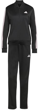 adidas Damen ESSENTIALS 3-STRIPES TRACKSUIT, black/clear pink, S