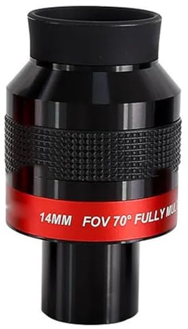 Teleskoptillbehör teleskop okular 70 graders platt fält 7 mm 14 mm 22 mm ultra vidvinkel okular astronomiskt teleskop tillbehör teleskop okular (14 mm)