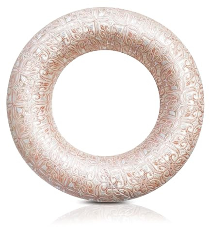UPCEED Singing Bowl Cushion for Tibetan Singing Bowls, Handmade Silk Brocade Round Cushion Pillow for Sound Healing and Crystal Sound Bowls Accessories(6.7 Inch,Pink)
