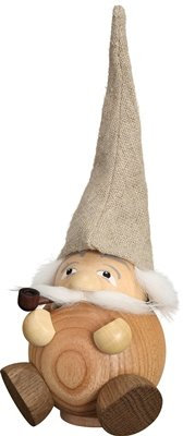 Rudolphs Schatzkiste Ball figurines forest Dwarf unpainted height of approx. 19 cm AGAIN Incense man smoke figure smoking figure ore mountains