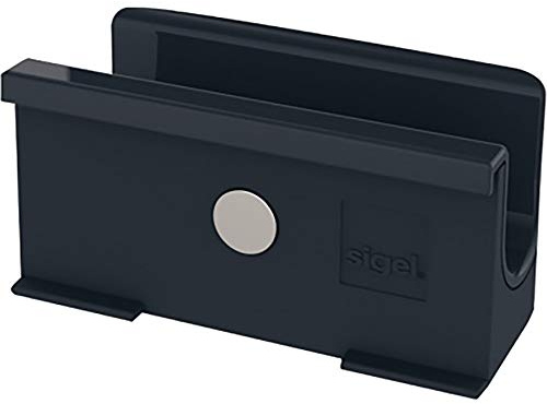 SIGEL Gl800 Porte-Marqueurs pour Tableaux Magnétiques en Verre, 7,5X3,7 cm, Anthracite
