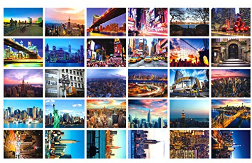 Cartoline da viaggio Set di 30 stili New York Cartoline variet raffiguranti da tutto il mondo, cartoline assortite, 4 x 6 -New York