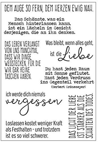 QMZ Silikon Stempel Klar, Deutsch Transparent Klarer Silikonstempel Blatt Scrapbooking Fotoalbum DIY Weihnachten Valentinstag Thanksgiving Geschenke