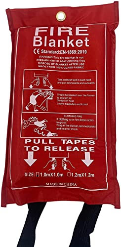 Crystal Crown® Couverture anti-feu ignifuge pour la maison, l'école, la cheminée, le barbecue, la voiture, le bureau, l'entrepôt