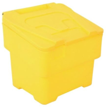 60-Litre Yellow Grit Bin with Hinged Lid