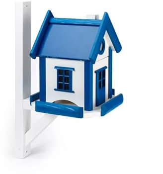 Mondo Viro Nido per uccelli Benji in legno di conifera cm 25x25 28h (Blu, cm 25x25 28h)