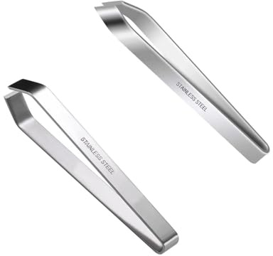 2 Pièces Pince à Poisson, Pince Poisson Inoxydable Plat, Pince Aretes De Poisson, Pincettes Cuisine, Pincettes à Arêtes Poisson, pour Enlever Les Arêtes de Poisson,Les Écailles Poisson (Argent)