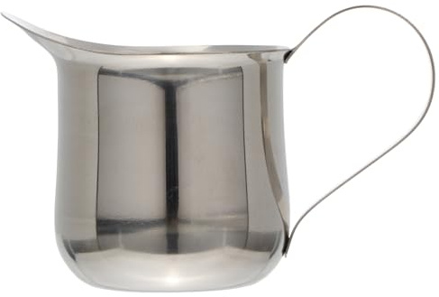 MAGICLULU Stainless Steel Milk Cup Mini Creamer Jug with Handle and Spout for Milk Frothing Sauce Syrup Pouring Heat-Resistant Corrosion-Proof Suitable for Home and Coffee Shops