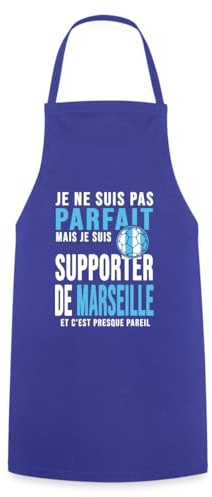 Spreadshirt Je Suis Supporter De Marseille Supporter Marseille Football Tablier Cuisine, taille unique, bleu royal