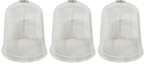 Selections Large Garden Plant Bell Cloche Plastic Covers with Ground Pegs Reusable Frost and Pest Protection (Pack of 3)