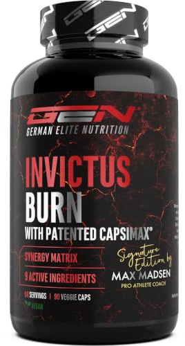 Invictus Burn Cápsulas Veganas, 90 unidad, Fórmula Thermo de Alta Dosis