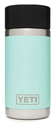 YETI Rambler 12 oz Bottle, Stainless Steel, Vacuum Insulated, with Hot Shot Cap, Seafoam