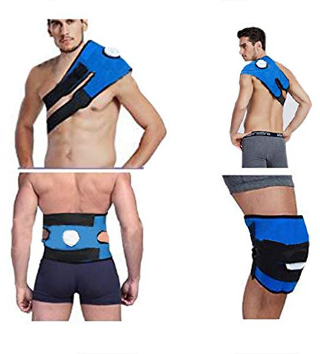 Enveloppe pour Poche de Glace Sangle pour Sac de Glace Support d'épaule pour Compresse Thérapie Chaud Froid Ceinture Lombaire Genouillère avec Sangle Ajustable (SANS Sac de glace)