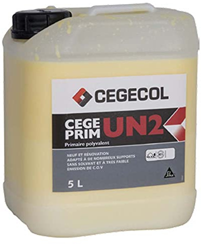 CEGECOL SIKA - Primaire Universel Polyvalent en Neuf et Rénovation avant Ragréage - CEGEPRIM UN2 Compatible multi supports - Murs et Sols Intérieurs et Sols Extérieurs - 2L