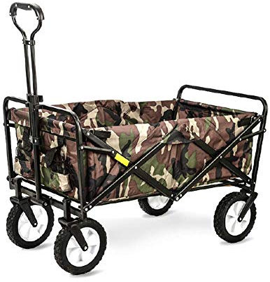 CCYENG Gartenwagen, Trolley, faltbar, Ziehwagen, Handkarren, Klappwagen, Handwagen für Outdoor, Camping, Grillen, Gartenarbeit, Einkaufen, Strand