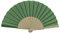 MAPIMANIA - Ventaglio Legno Pieghevole in Tessuto Color Verde, Ventagli Matrimonio Personalizzati, Ventaglio Giapponese Resistente, Gadget Cerimonia