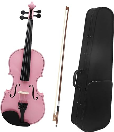 Geige 4/4 Violine Rosa Massivholz Violine Set Mit Stofftasche Bogen