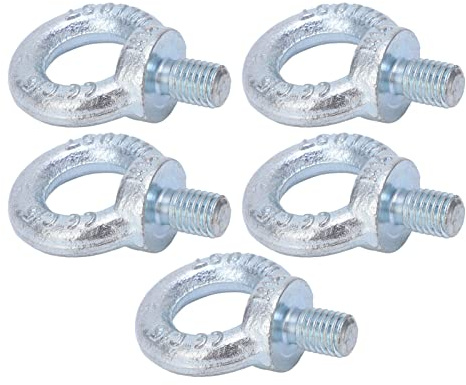 Boulon à œil fileté en Acier galvanisé Q235, 5 Pièces, Vis à épaule de Levage Solide pour Usage Industriel (M14)