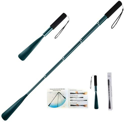 Gobiteli Schuhlöffel,36cm-94cm Einziehbarer Schuhanzieher Lang Griff für Senioren, Männer, Frauen und Kinder