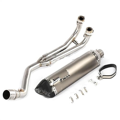 Sistema de escape completo silenciador de enlace delantero tubo de escape modificado para Y&amaha Tmax530 Tmax500 2008-2016 Tmax t-max 530 500 calle(Type A1)