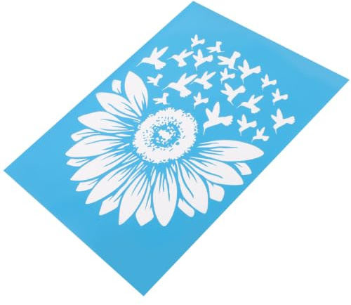 ULTECHNOVO Pochoir de Sérigraphie Adhésif Réutilisable en Tissu Mesh, Motif Délicat