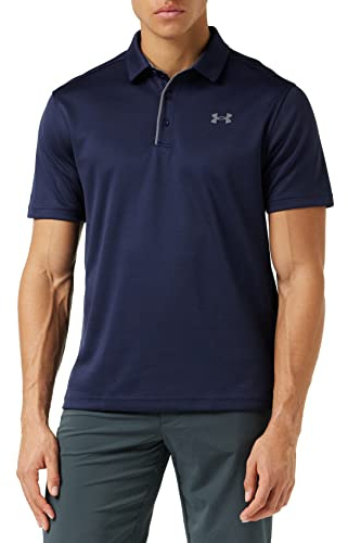 Under Armour Men's Tech Golf Polo, Midnight Navy (410)/Graphite, X-Large Tall