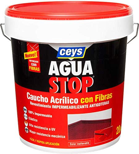 AGUASTOP CAUCHO FIBRAS NEGRO 20KG