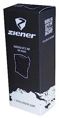 Ziener Kinder IAKOVO GTX INF Junior Box underhelmet mask Skihelm-Gesichtsmaske | Warm Elastisch Soft-Shell, Black, XS