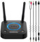 1Mii Transmisor Bluetooth 5.2 para TV a 2 Auriculares Bluetooth, Adaptador Audio TV con Control de Volumen, Entrada Óptica, Coaxial, Aux/RCA, aptX Baja Latencia, Largo Alcance