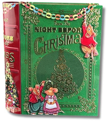 MediMuc Stor burk Night Before Christmas – förvaringslåda, kexburk, plåtburk – livsmedelssäker – volym 3,0 l