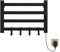 Seche Serviette Electrique 550x350mm Porte Serviettes Chauffant Porte-serviettes électrique intelligent, Étanche IP24, Réglage de la température 30℃-70℃, 1-9 heures de chronométrage-Black Right