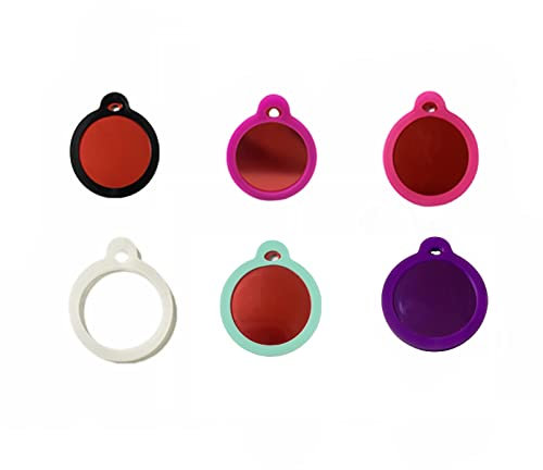 Runde Silikon-Erkennungsmarken, personalisierbar und leicht, leiser Schalldämpfer in 6 Farben, 6 Stück