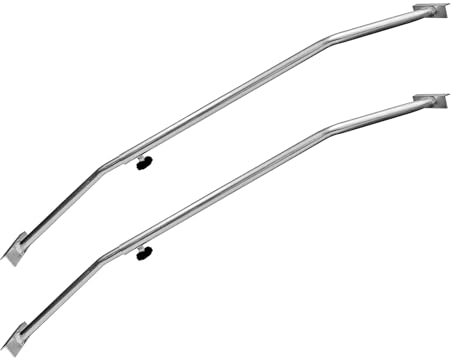 2 x KFZ Auto Anhänger Alu Planenbügel Set Bügel Halter für Abdeckplane Plane AbdeckungTeleskop gebogen 130-204 cm