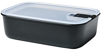 Mepal – Frischhaltedose EasyClip – Schüssel mit Deckel & Klickverschluss – Geeignet für Mikrowelle, Dampfgarer, Kühl- und Gefrierschrank – Luftdicht & auslaufsicher – 1500 ml – Nordic black