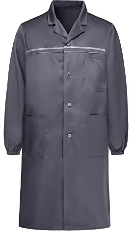 Yukirtiq Homme Blouse Bleu de Travail Domestique Blouse de Travail Atelier Blouse Nettoyage Travailleur Blouse Entrepôt à Boutons
