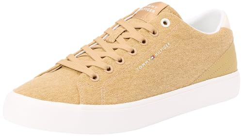 Tommy Hilfiger Sneakers in Tela Uomo Low Summer Sneakers, Verde (Classic Khaki), 44