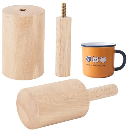 BENECREAT 12x8cm Tassen-Keramikformen, Holz-Töpferwerkzeuge Mit Griff, Töpferformen-Set Für Tonkeramik, Rippenholz, Formende Porzellantasse