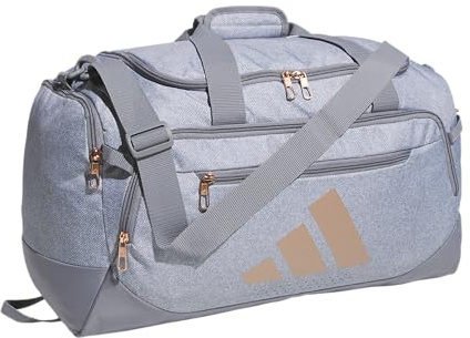 adidas Defender Duffel Bag, Twill Grey/Rose Gold, OSFA