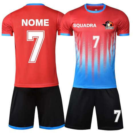 LAIFU Maglia da Calcio Personalizzata Uniforme per Donne Uomini Camicia da Calcio Personalizzata per Ragazzi con Il Vostro Nome Nome Squadra Numero Logo