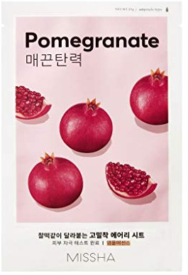 MISSHA, Pure Source Cell Sheet Mask, maschera in tessuto al melograno, maschera per il viso, cosmesi coreana, 21 g / 1 pezzo