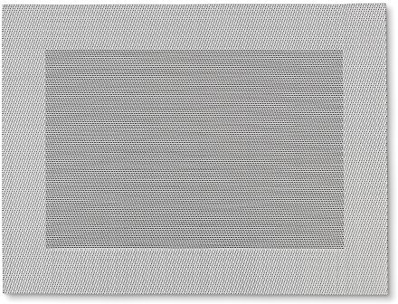 Kela Tisch-Sets Nicoletta 6tlg (6 x 12037), PVC, 45 x 33,5 cm, Silber/Schwarz