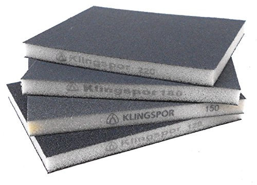 10 Stück Klingspor Schleifschwamm SW502 SIC | 123 x 98 x 10 mm | Körnung wählbar (P120)
