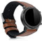 kwmobile Ersatzarmband kompatibel mit Huami Amzfit GTR (47mm) / GTR 2 / GTR 3 / GTR 4 Armband - Fitnesstracker Sportarmband aus Leder mit Uhrenverschluss - Braun Schwarz