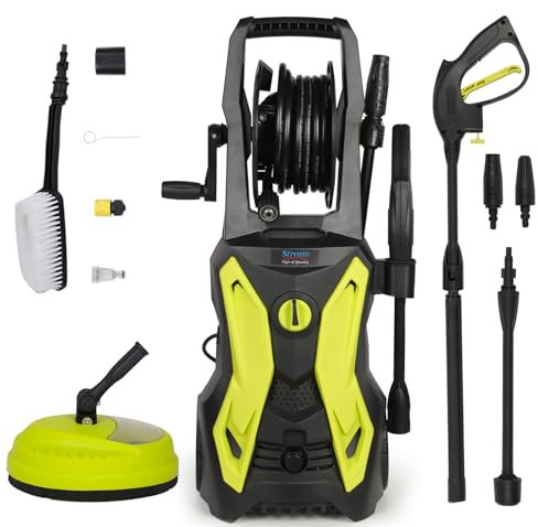 Pressure Washer Jet Washer for Patio and Car, 2000W Max.150Bar 450L/H Portable pressure washer Power Washer Jet Wash for Cleaning Cars/Patios/Fences/Homes/Driveways